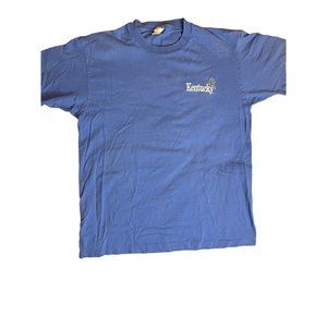 Vintage UK Kentucky Wildcats Vintage Single Stitch Tee Blue Embroidered XL